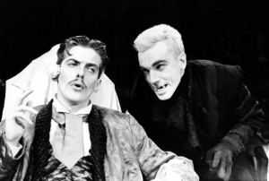 Dracula (1984). L-R - Peter Capaldi (Harker), Daniel Day Lewis (Dracula). Photo by Donald Cooper, www.photostage.co.uk
