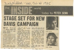 News Article 1st October 1975, The Daily Mirror