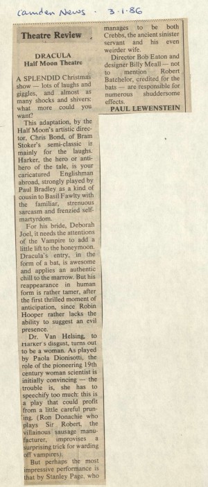 Paul Lewenstein, Camden News, 31 Jan 1986