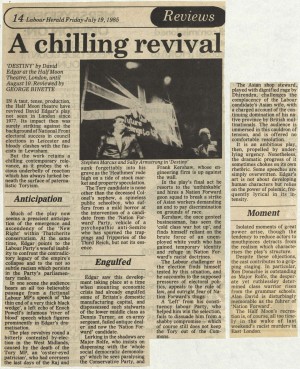 George Binnette, The Labour Herald, July 1985
