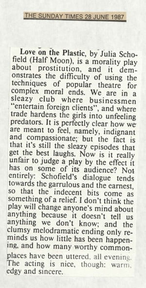 The Sunday Times review, 28 June 1987