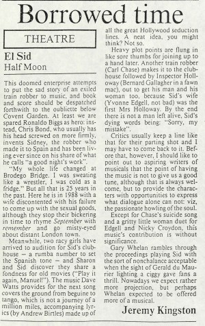 Jeremy Kingston, The Times, 8 June 1988