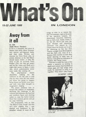 Dominic Gray, What's On, 15-22 June 1988
