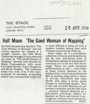 News Reviews 1976 - The Good Woman of Wapping