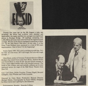 News publication that includes cast list El Sid 1988
