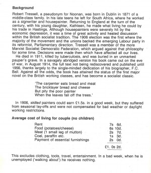 The Ragged Trousered Philanthropist, The - Background info printed in Methuen script 1983