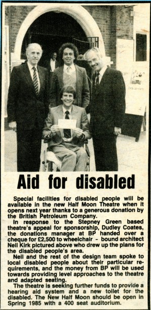 Aid for disabled at Half Moon