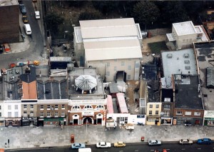 Half Moon (Mile End Road) during building work for the New Half Moon Theatre