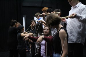 Lunar Youth Theatre in rehearsal for Control and Command