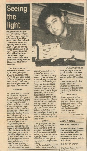 Phil Hewett, East London news, Sept 1988