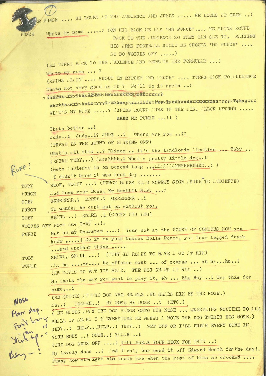 Michael Irving's script of Punch Gorilla
