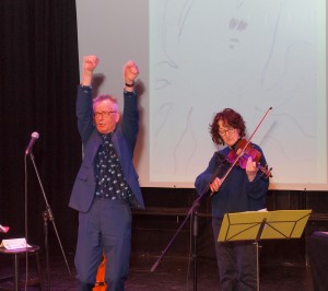 John Hegley: All Hail the Snail (and other creatures) tech rehearsal. Photo by Jim Conboy