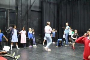 Equinox Youth Theatre rehearsing their Playful Heritage project A Stroll Down Memory Lane