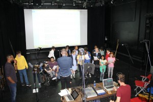 Eclipse Youth Theatre rehearsing their Playful Heritage project The Bomb Site Playground