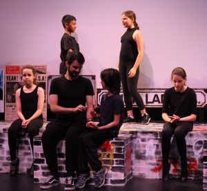 Equinox Youth Theatre performing A Stroll Down Memory Brick Lane, part of Playful Heritage