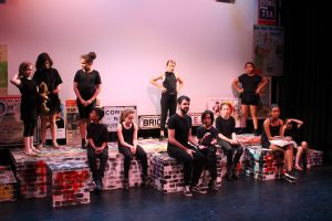 Equinox Youth Theatre rehearsing A Stroll Down Memory Lane